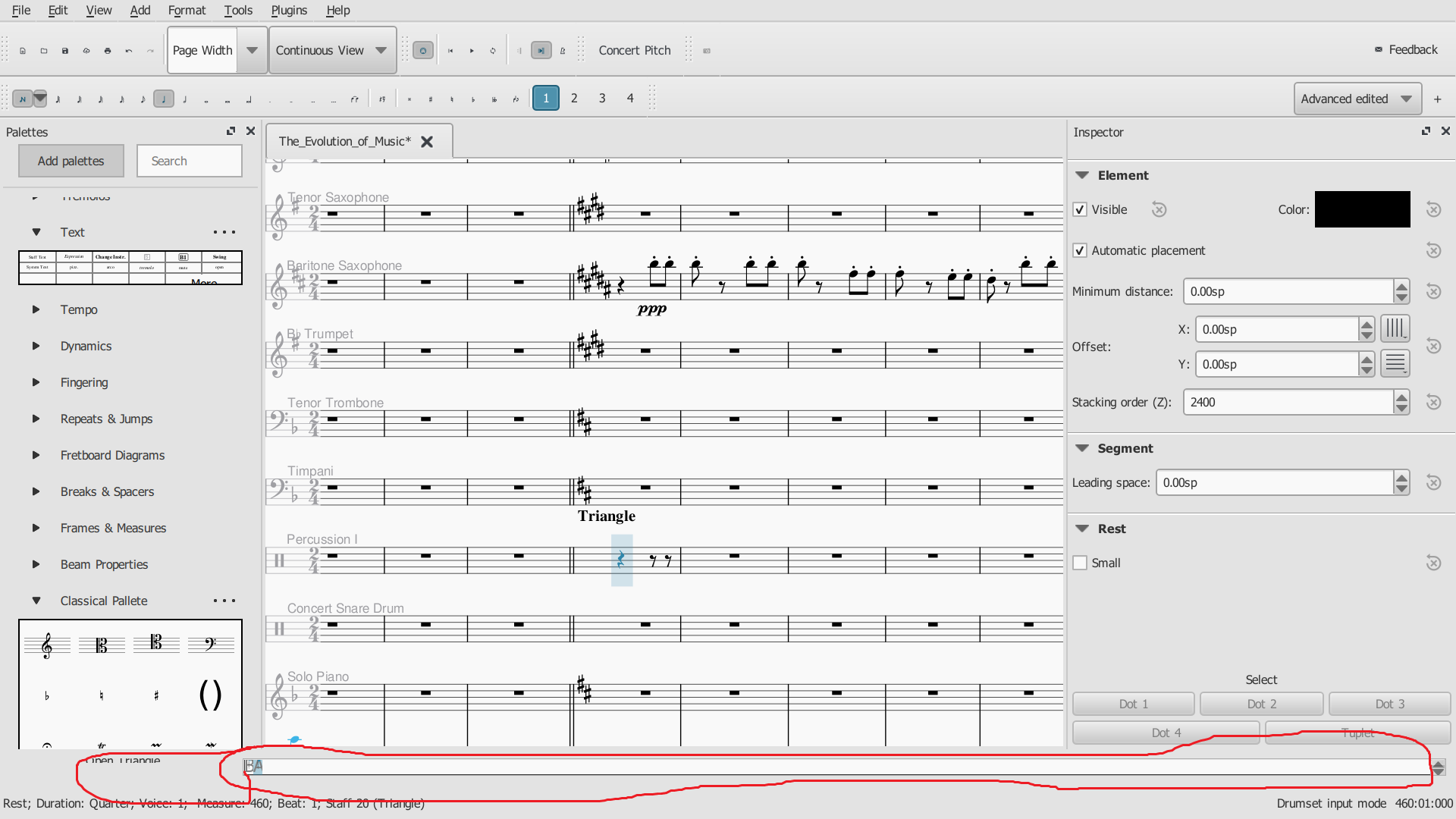 Drum Notation editor not entirely visible MuseScore
